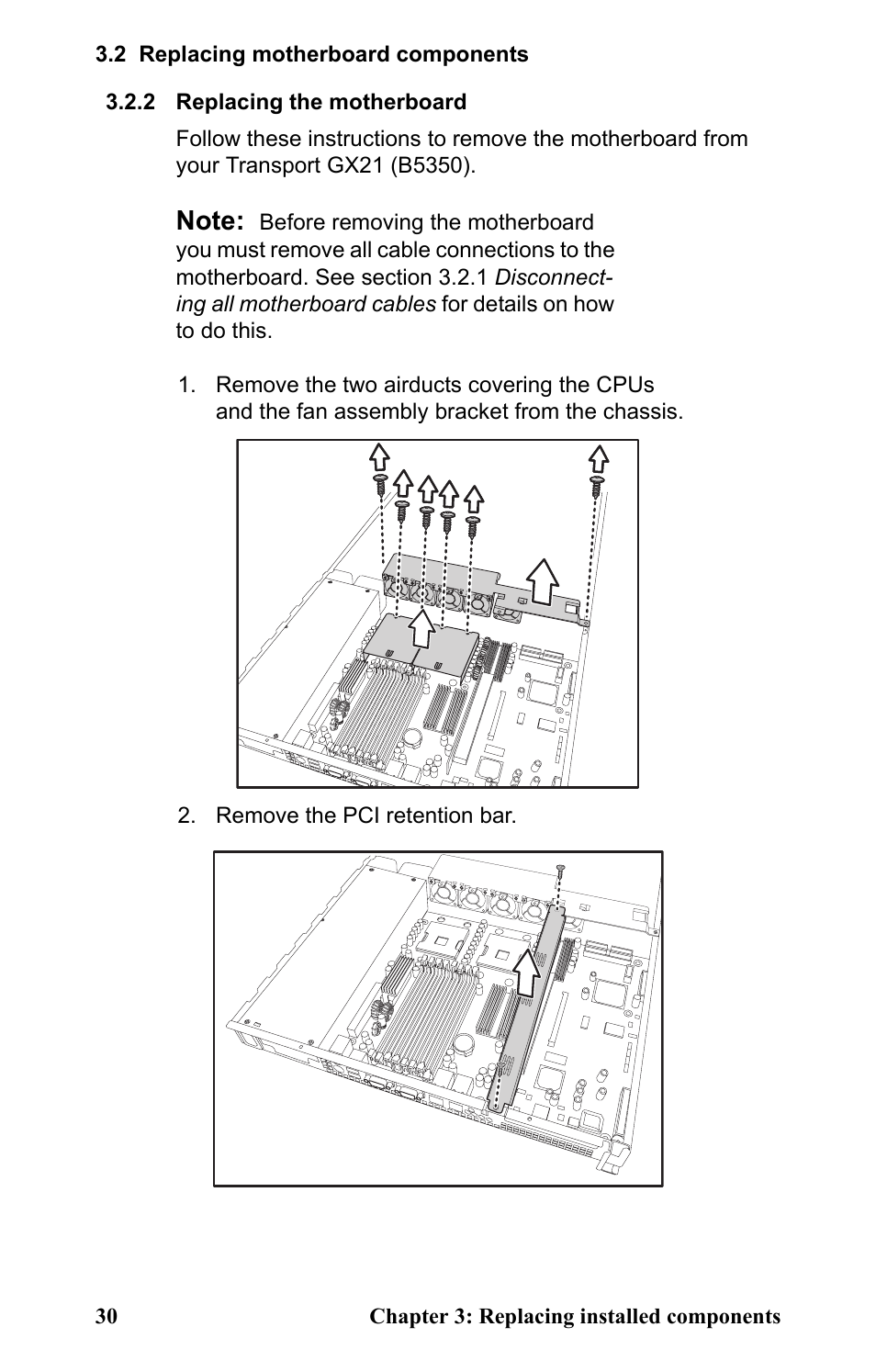 2 replacing the motherboard, Replacing the motherboard | SIIG Transport GX21 B5350 User Manual | Page 36 / 70