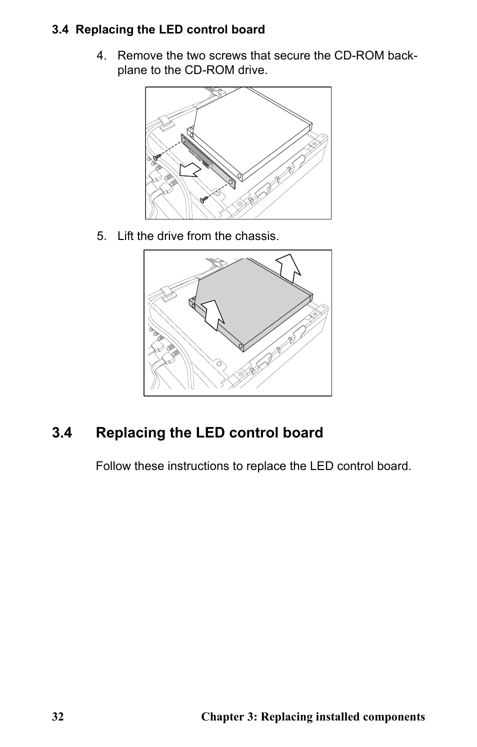 4 replacing the led control board, Replacing the led control board | SIIG Transport GX21 B5350 User Manual | Page 38 / 70