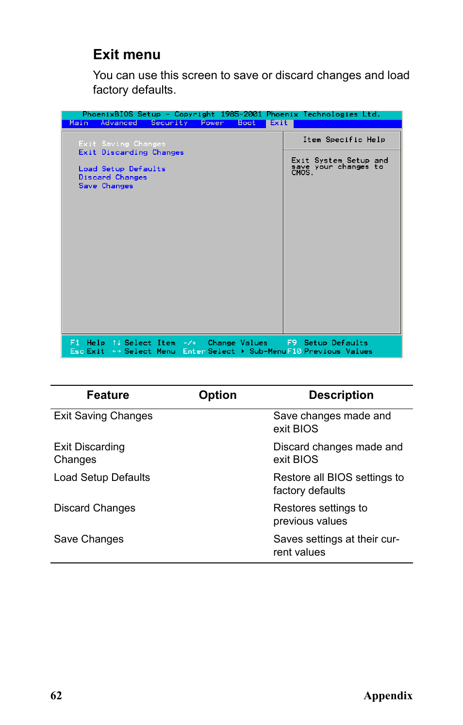 Exit menu | SIIG Transport GX21 B5350 User Manual | Page 68 / 70