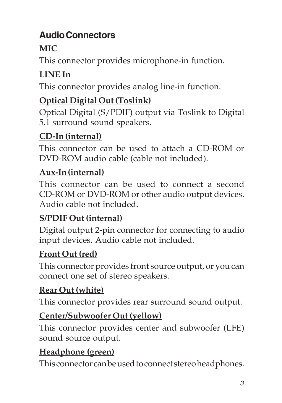 SIIG 5.1 User Manual | Page 3 / 20