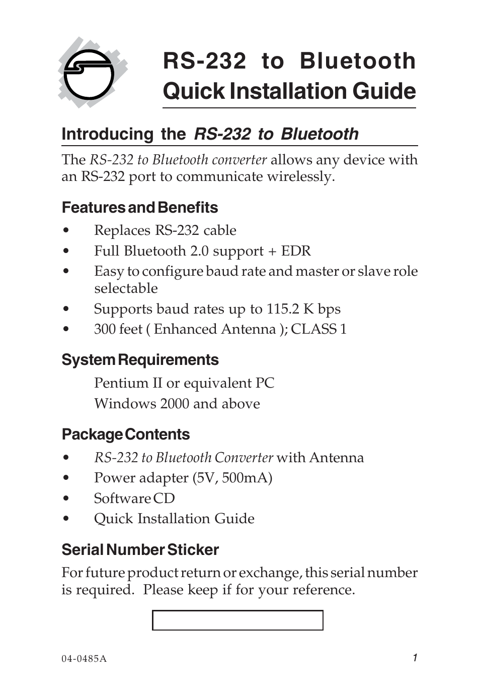 SIIG RS-232 User Manual | 12 pages