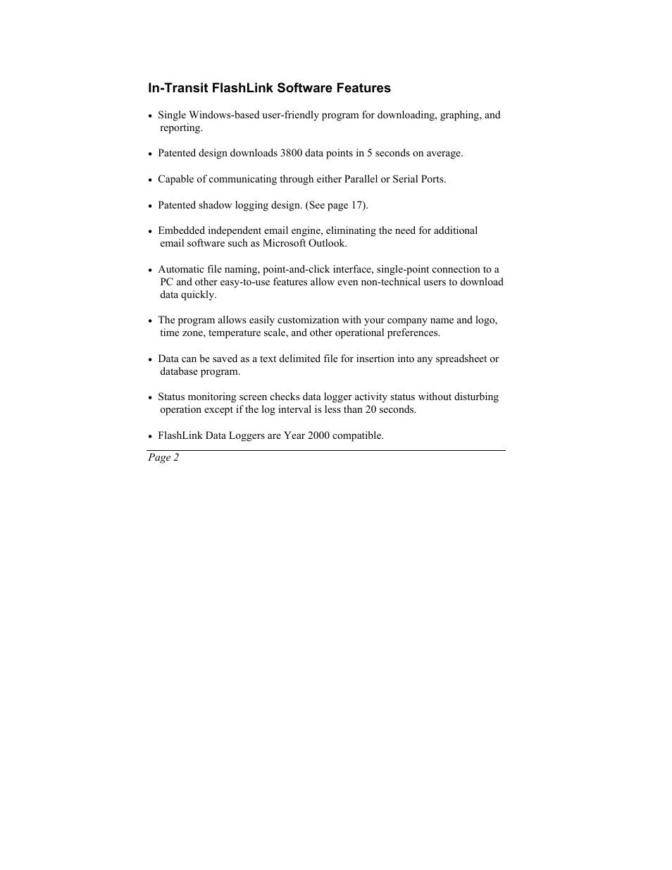 In-transit flashlink software features | SIIG 101828 User Manual | Page 6 / 44