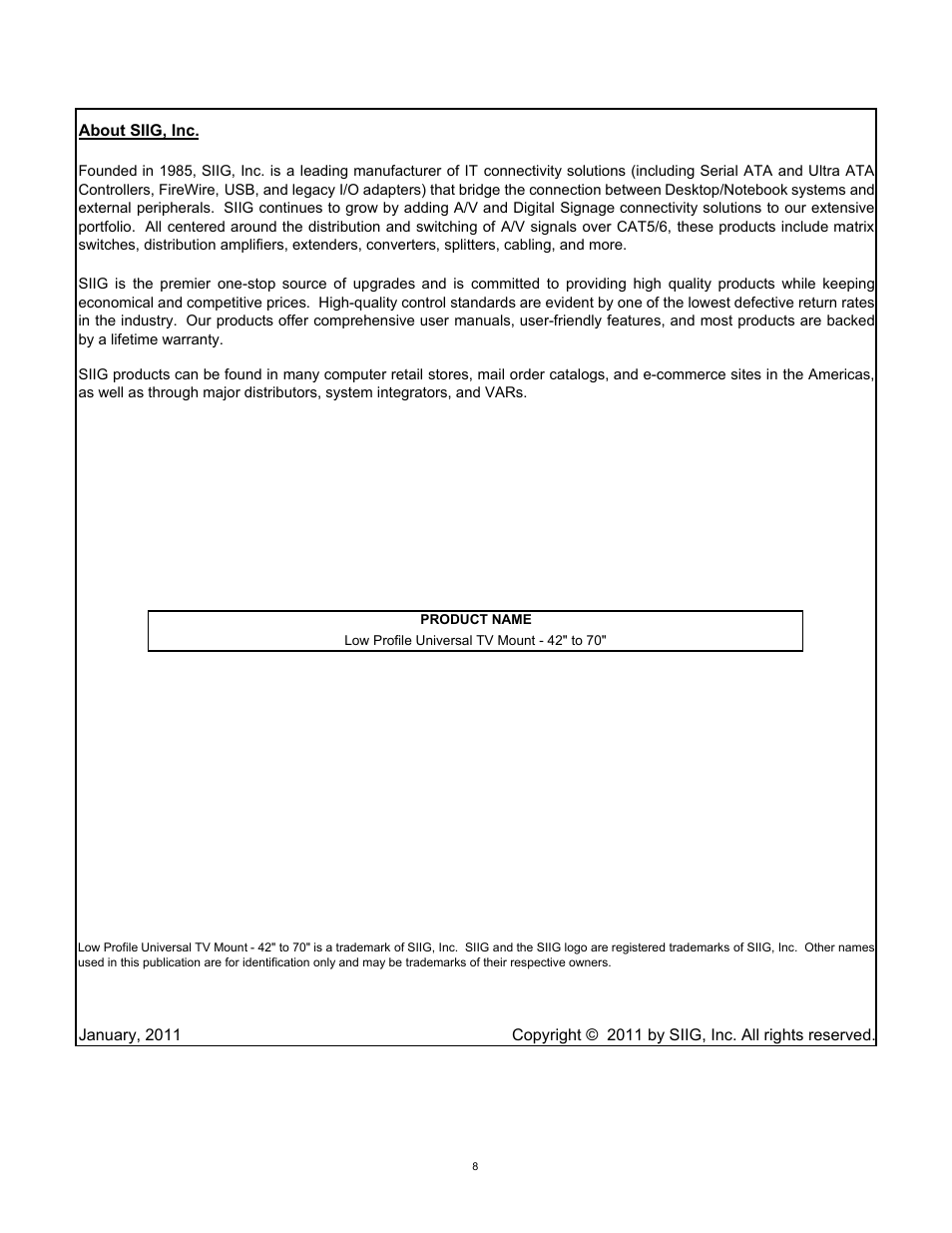 SIIG L2756 User Manual | Page 8 / 8