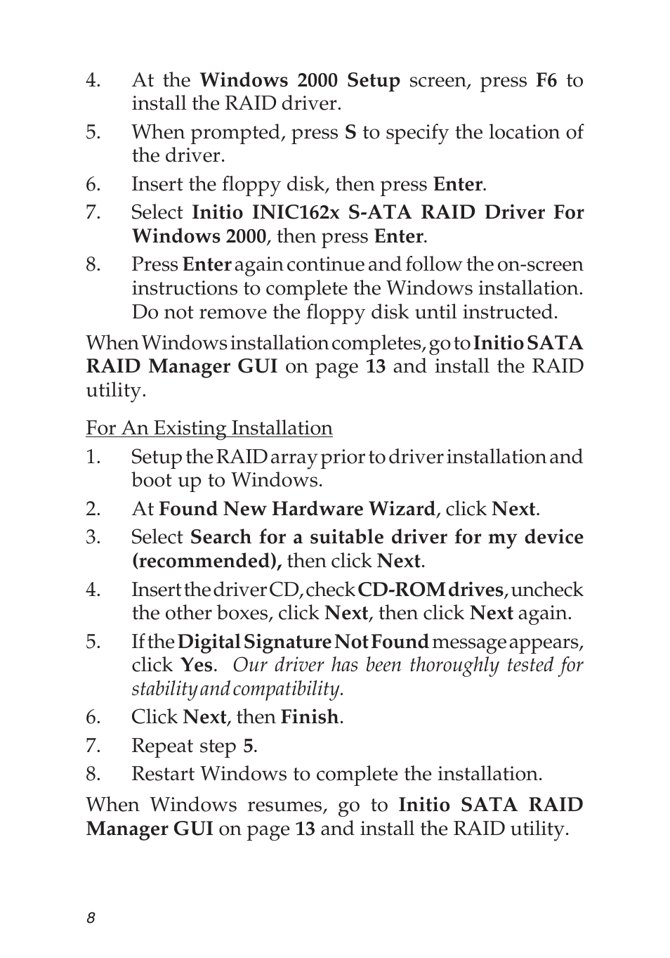 SIIG SATA II-150 User Manual | Page 8 / 16