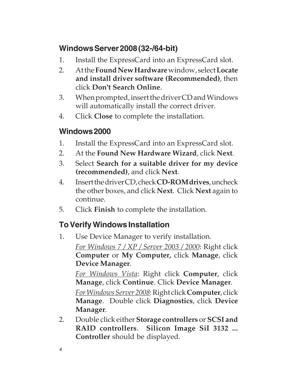 SIIG 04-0417C User Manual | Page 4 / 12