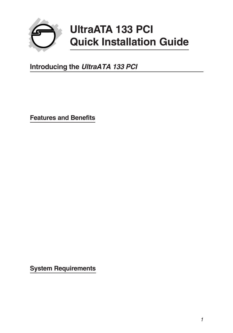 SIIG 133 User Manual | 12 pages