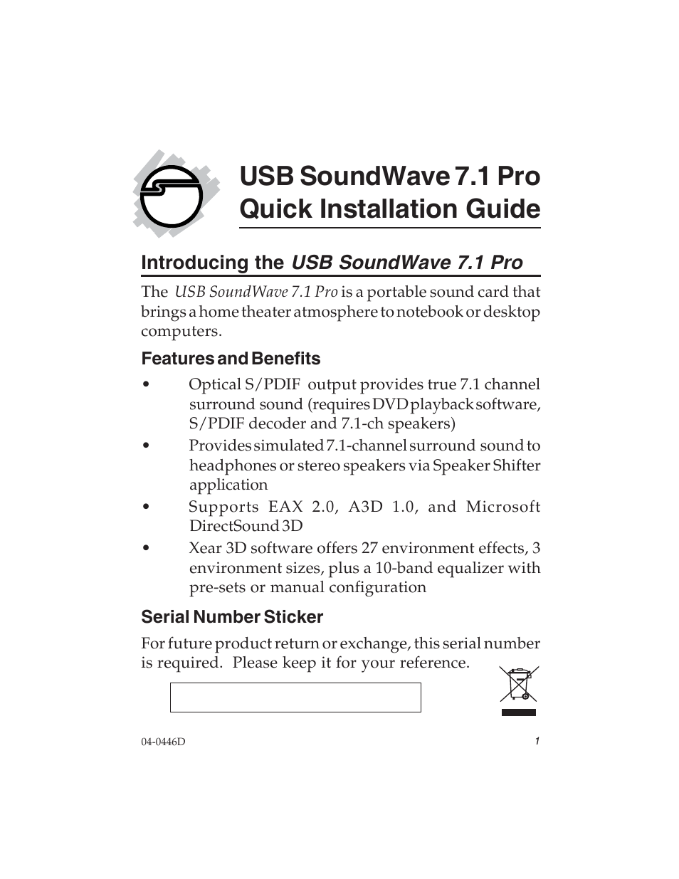 SIIG 7.1 User Manual | 12 pages