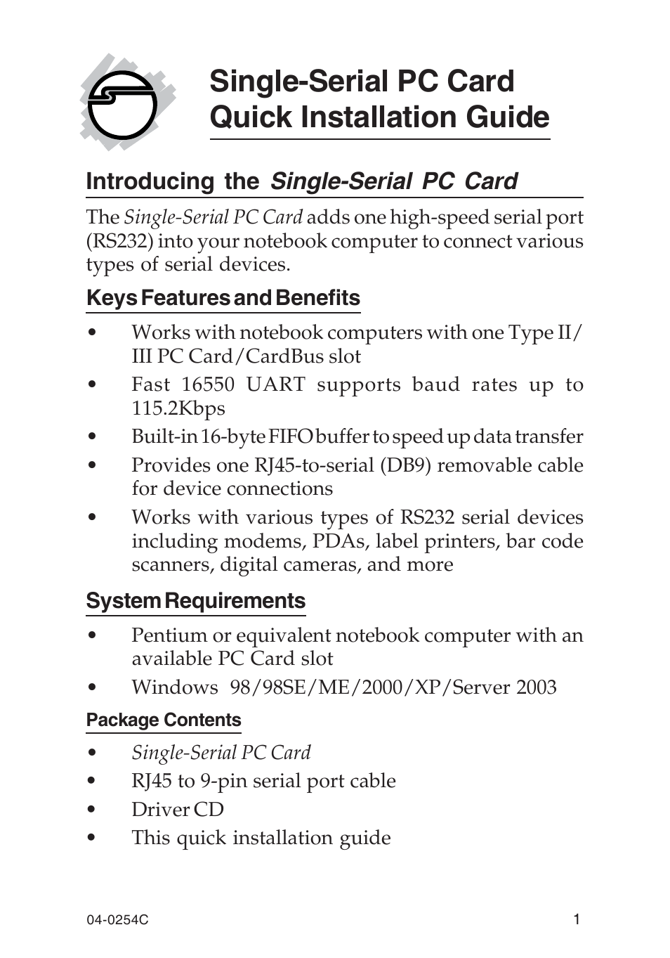 SIIG 4110 User Manual | 8 pages