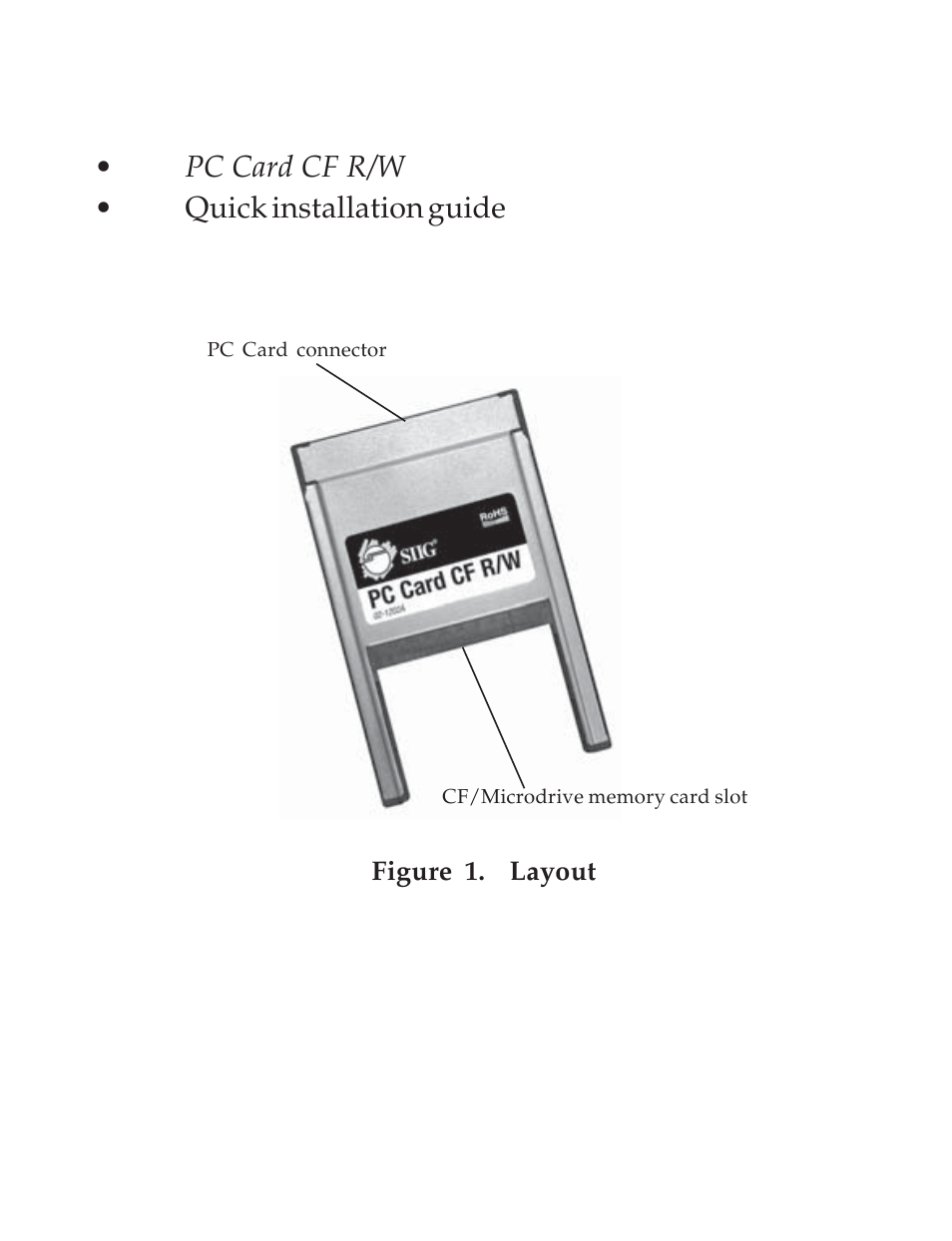 Package contents, Layout | SIIG FIERY 700 User Manual | Page 2 / 8