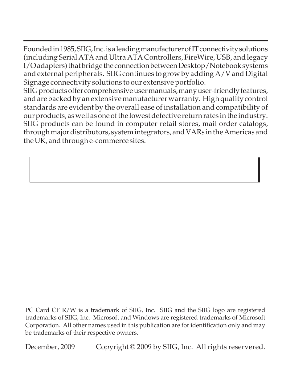 About siig, inc | SIIG FIERY 700 User Manual | Page 8 / 8