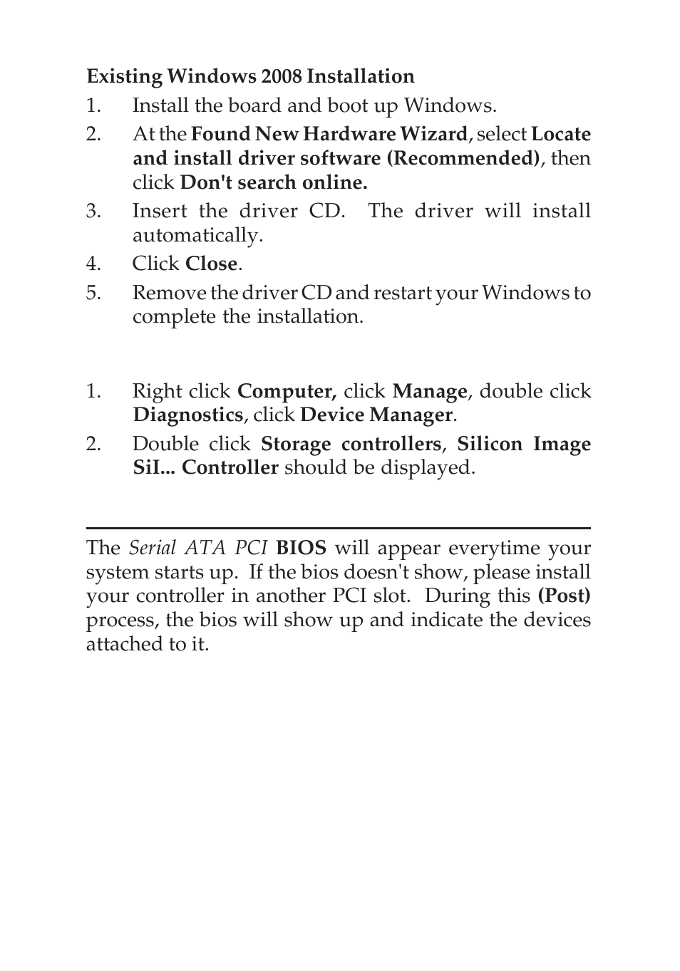 Bios configuration | SIIG 04-0265F User Manual | Page 14 / 16