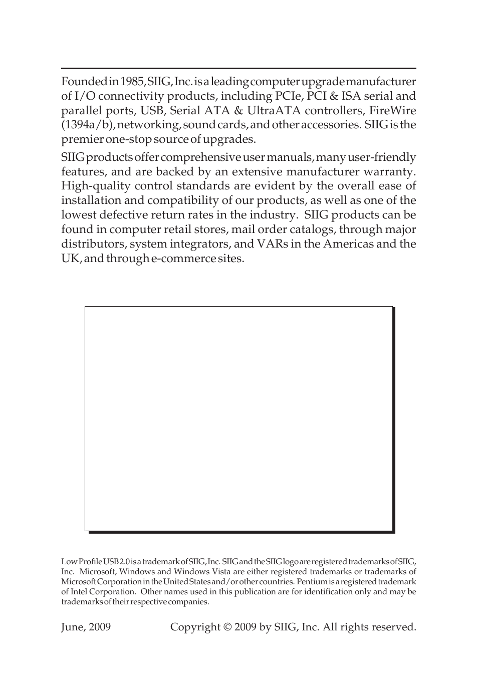 About siig, inc | SIIG 04-0205F User Manual | Page 8 / 8