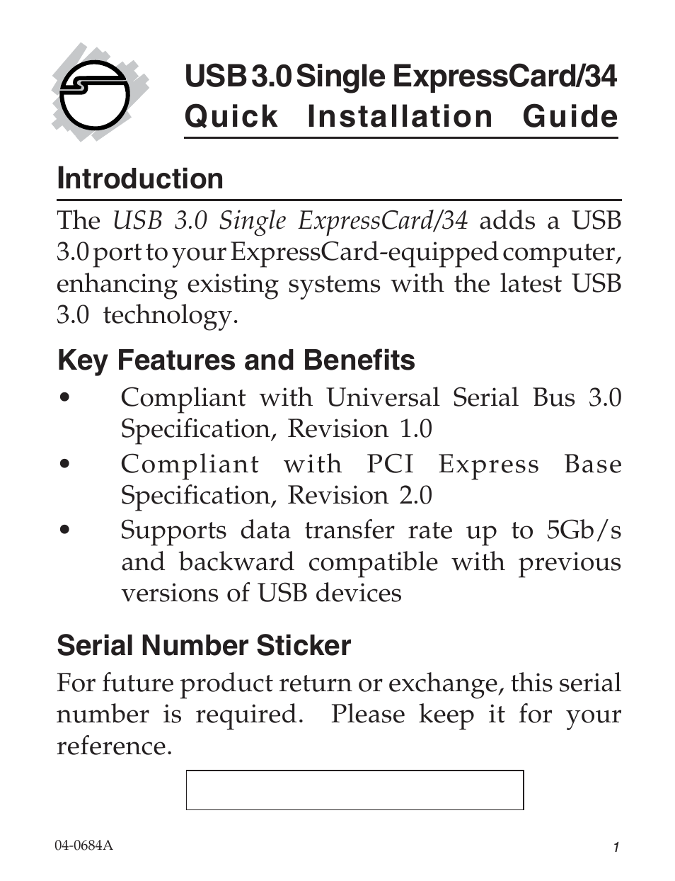 SIIG 5053 User Manual | 8 pages