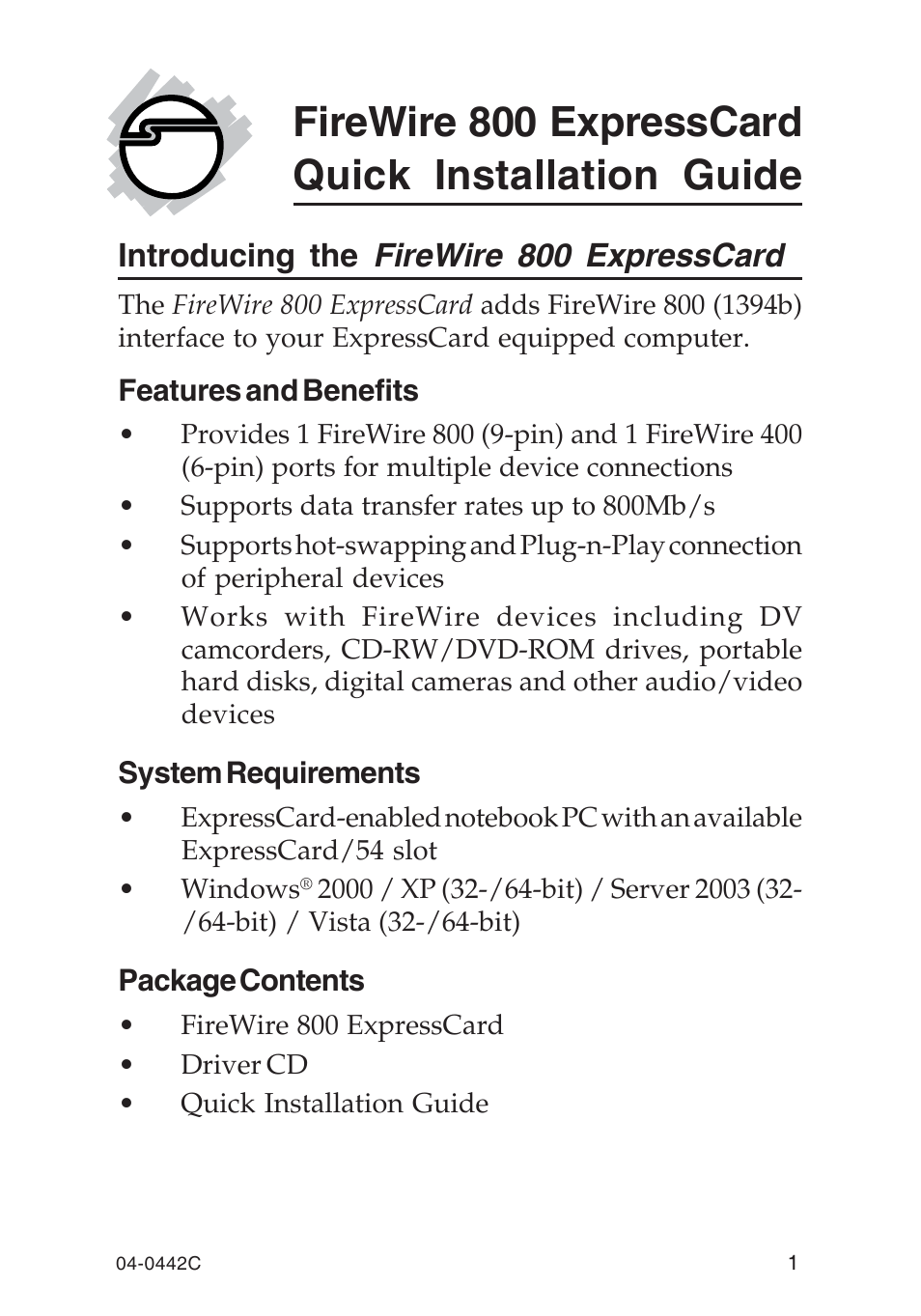 SIIG 700 User Manual | 12 pages
