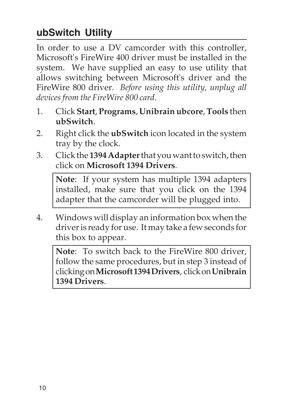 Ubswitch utility | SIIG 700 User Manual | Page 10 / 12