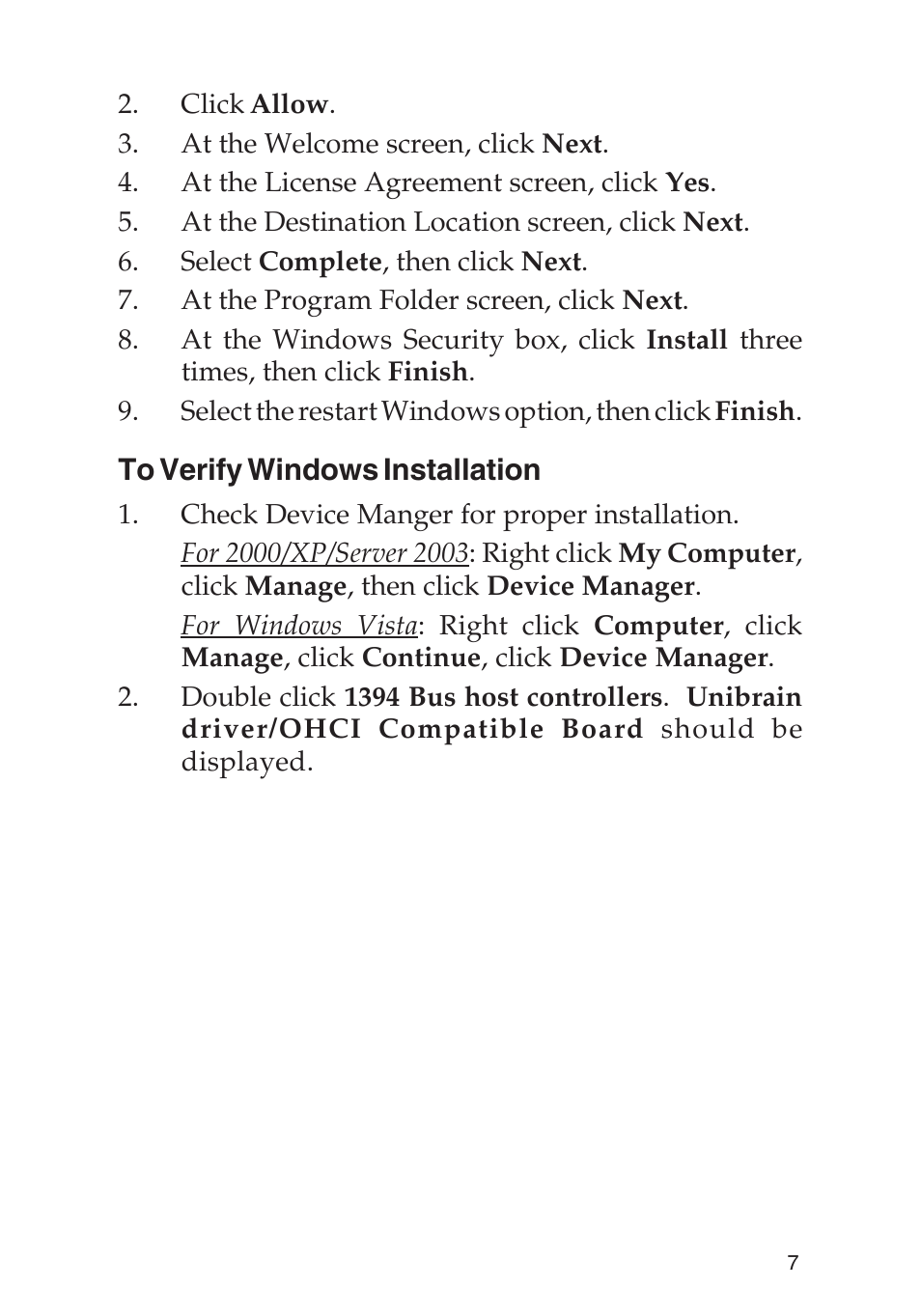 SIIG 700 User Manual | Page 7 / 12