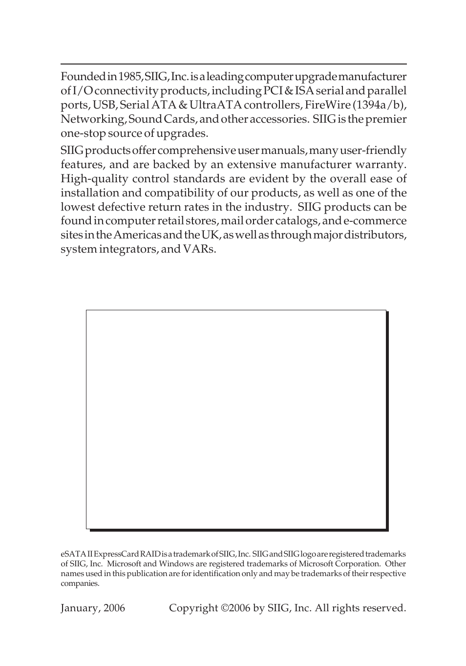 About siig, inc | SIIG 04-0418A User Manual | Page 20 / 20