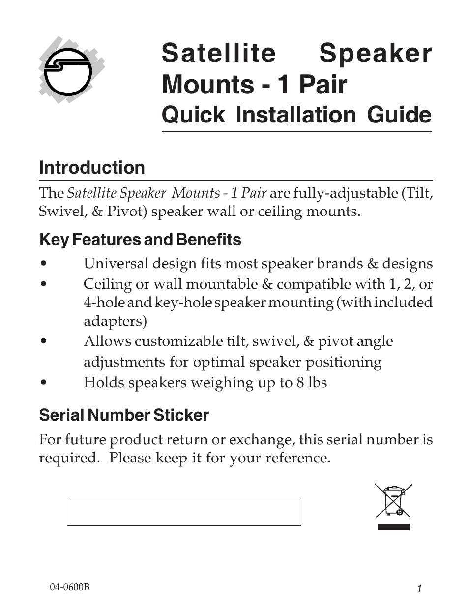 SIIG 04-0600B User Manual | 16 pages