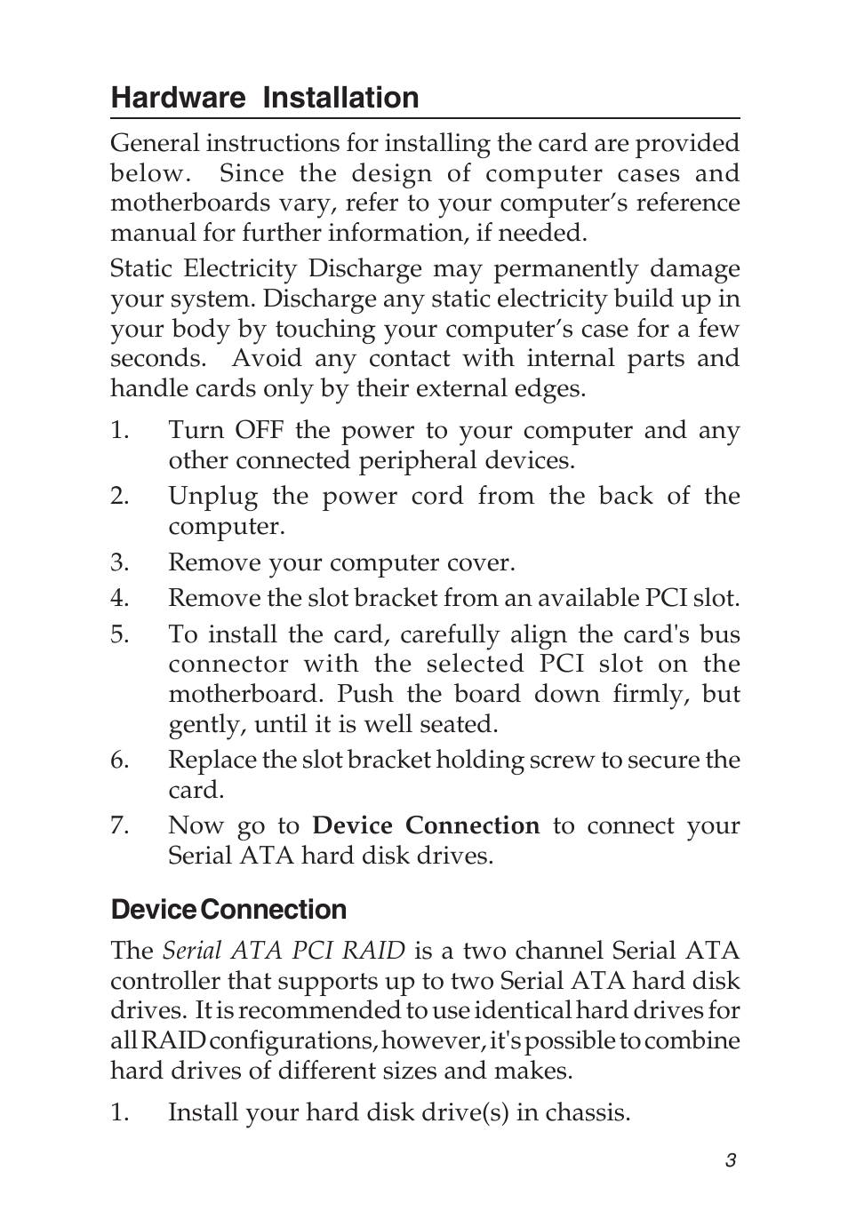 Hardware installation | SIIG 04-0373C User Manual | Page 3 / 36