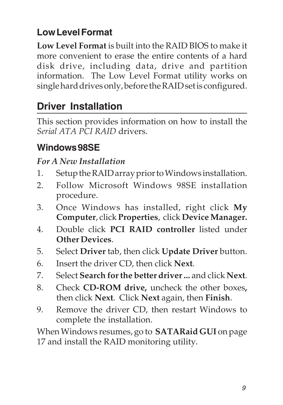 Driver installation | SIIG 04-0373C User Manual | Page 9 / 36