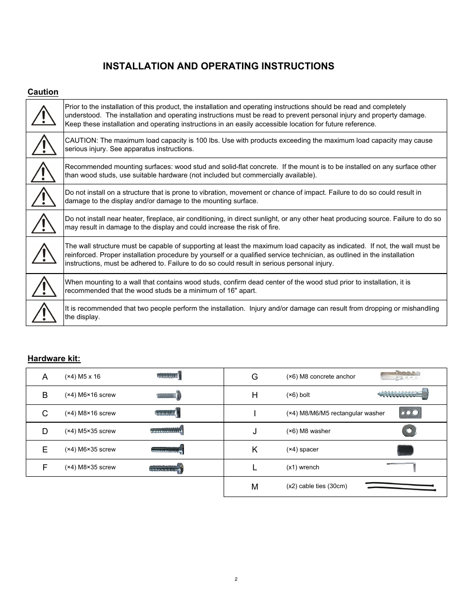 Installation and operating instructions | SIIG 04-0621A User Manual | Page 2 / 8