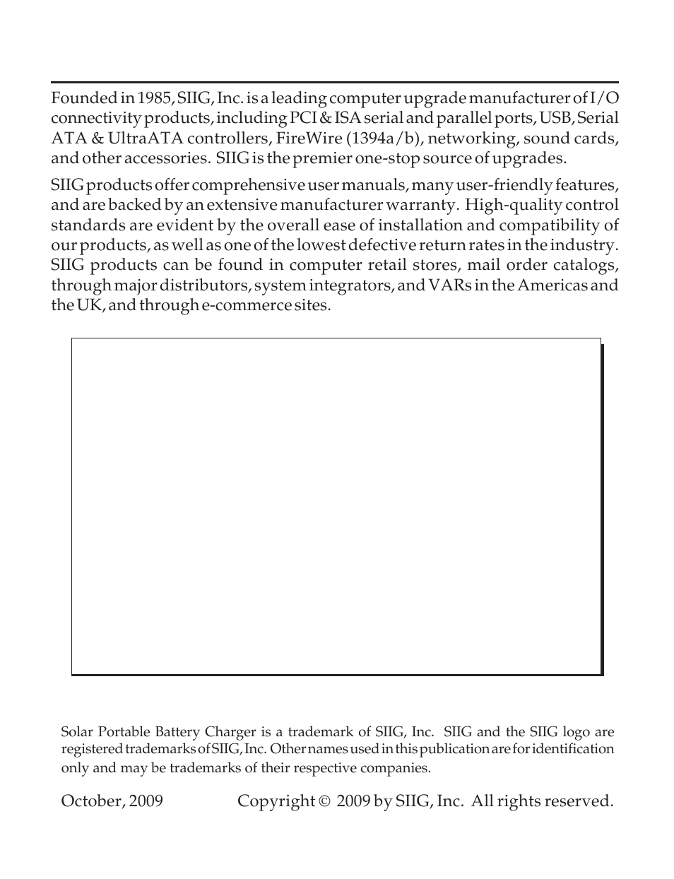 About siig, inc | SIIG 04-0599A User Manual | Page 12 / 12