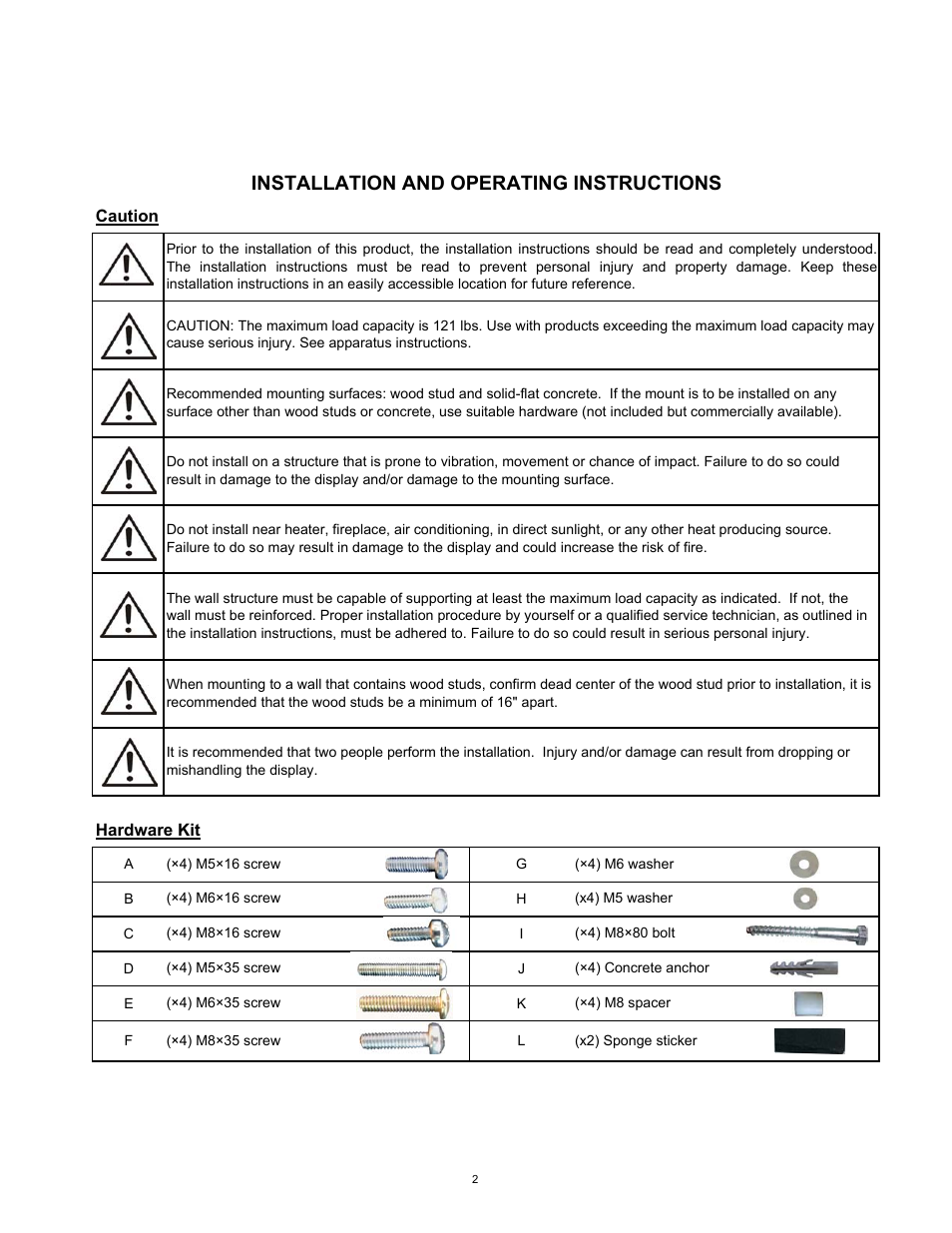 Installation and operating instructions | SIIG 04-0541A User Manual | Page 2 / 8