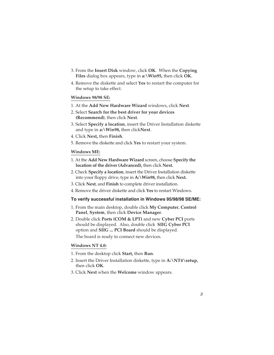 SIIG 04-0202A User Manual | Page 3 / 8