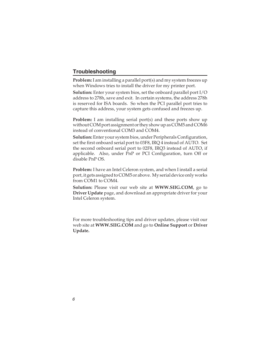 SIIG 04-0202A User Manual | Page 6 / 8