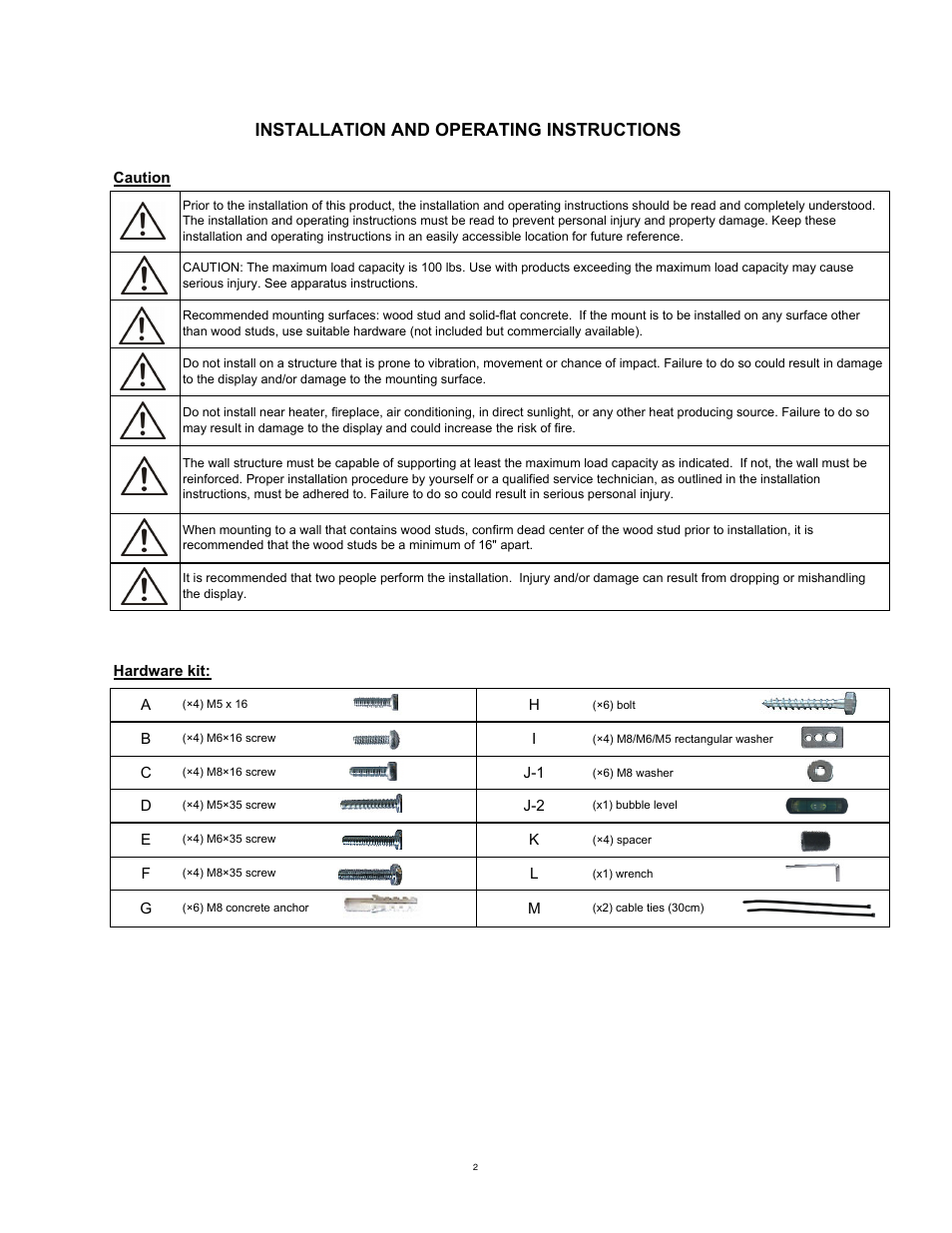 Installation and operating instructions | SIIG 04-0621B User Manual | Page 2 / 8