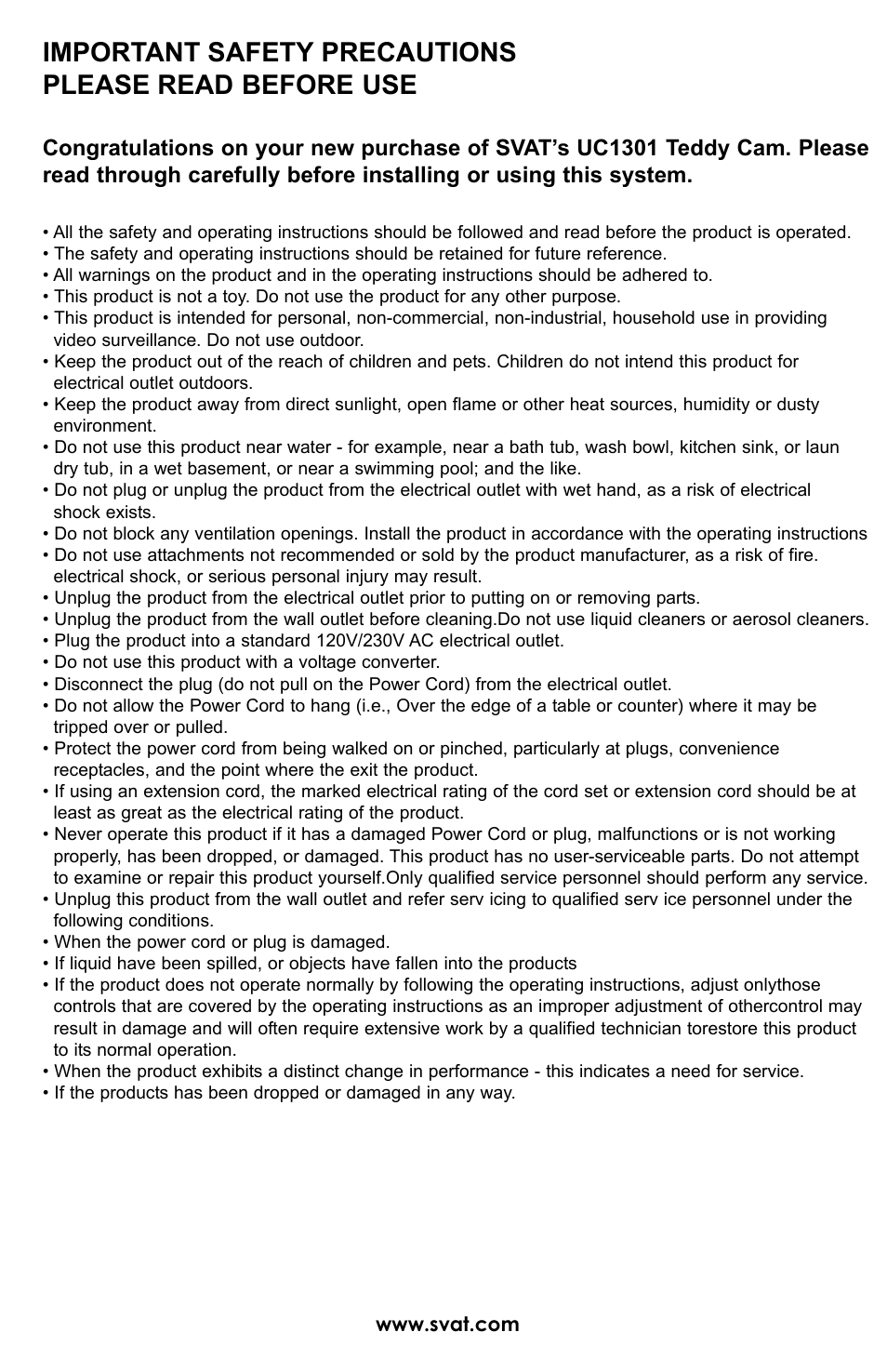 SVAT Electronics UC1301 User Manual | Page 2 / 9