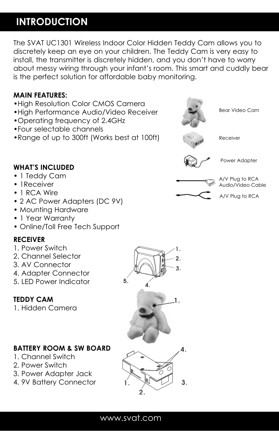 Introduction | SVAT Electronics UC1301 User Manual | Page 3 / 9