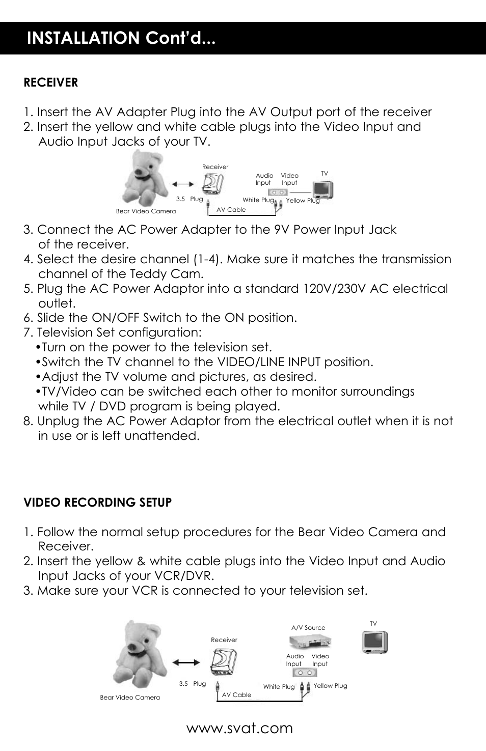 Installation cont’d | SVAT Electronics UC1301 User Manual | Page 5 / 9