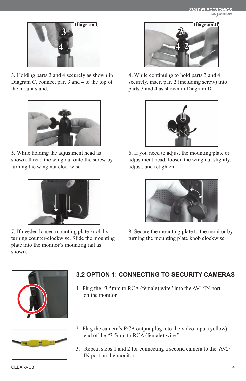 SVAT Electronics Compact 8" LCD Screen CLEARVU8 User Manual | Page 7 / 16