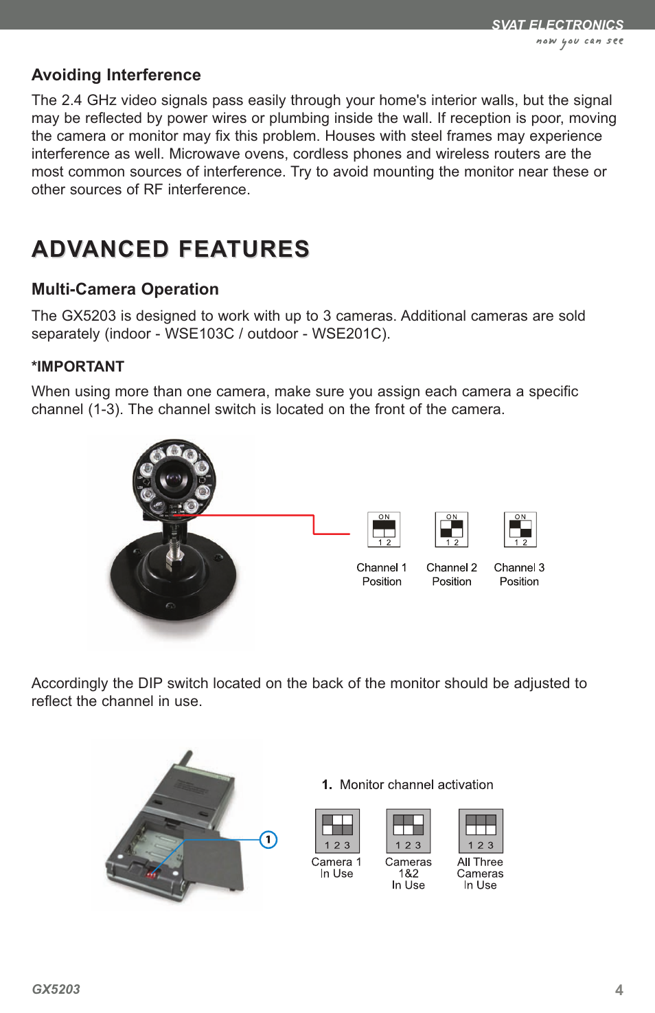 Adv anced fea anced fea tures tures, Now you can see | SVAT Electronics GX5203 User Manual | Page 7 / 16