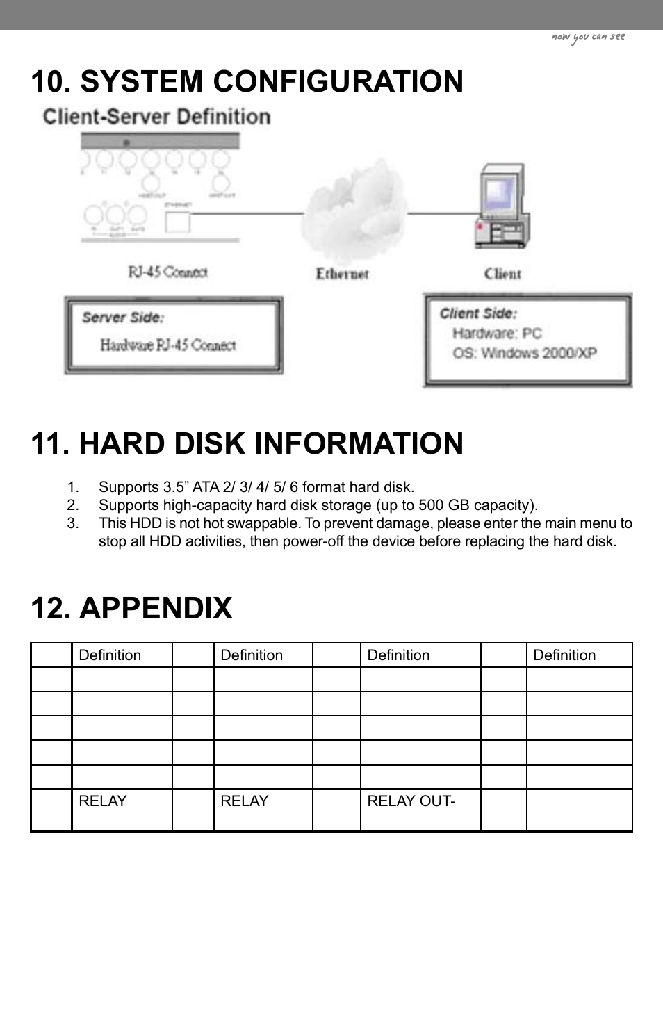 System configuration 11. hard disk information, Appendix, Now you can see | SVAT Electronics CLEARVU3 User Manual | Page 46 / 61