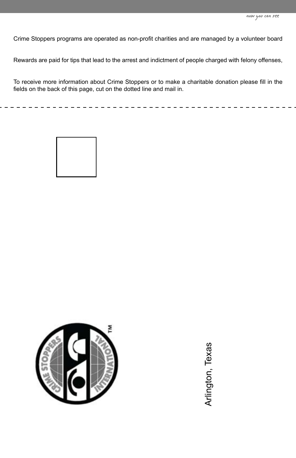 Crime st oppers interna tional, Svat supports crime stoppers | SVAT Electronics CLEARVU3 User Manual | Page 59 / 61