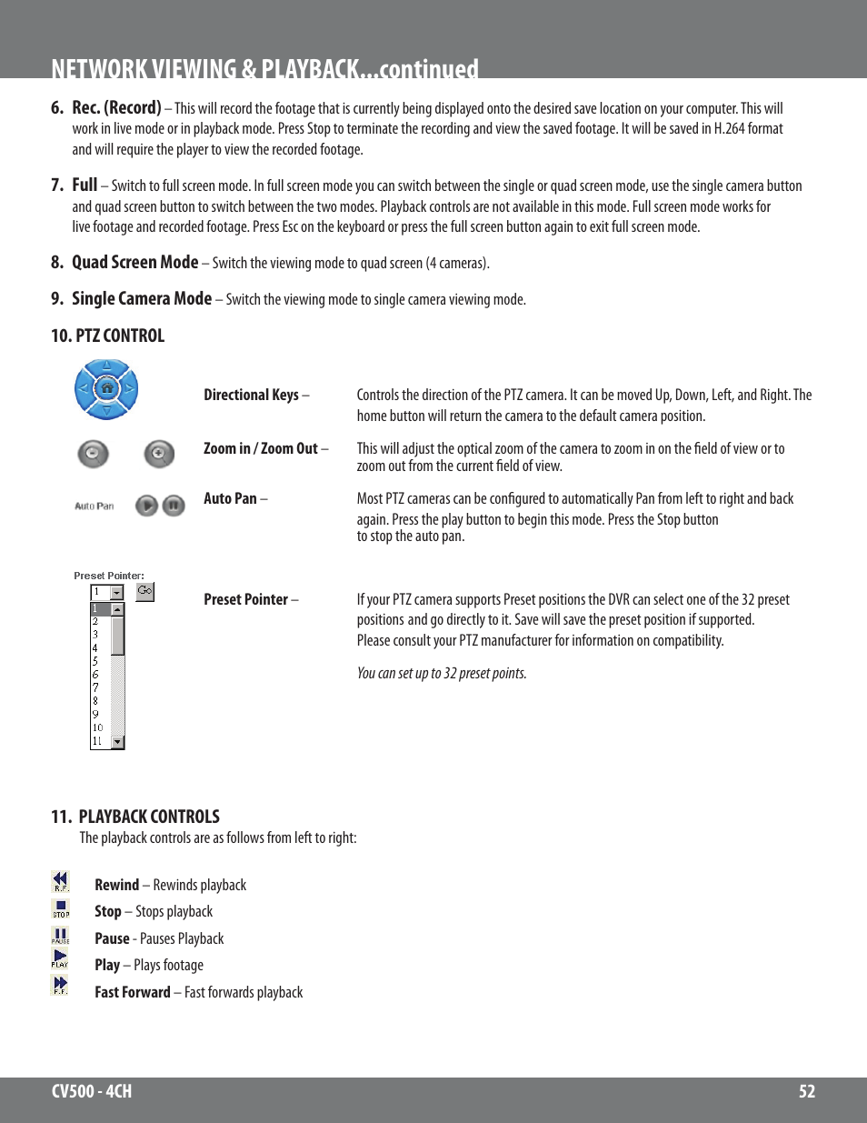 Network viewing & playback...continued | SVAT Electronics 2CV500 - 4CH User Manual | Page 52 / 74