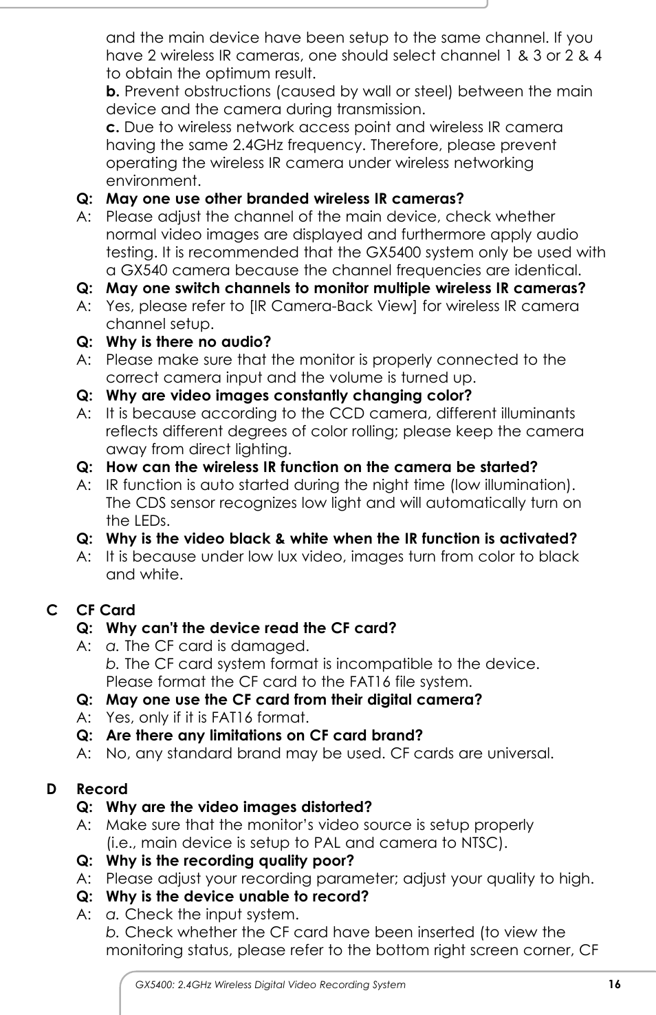 SVAT Electronics GX5400 User Manual | Page 17 / 20