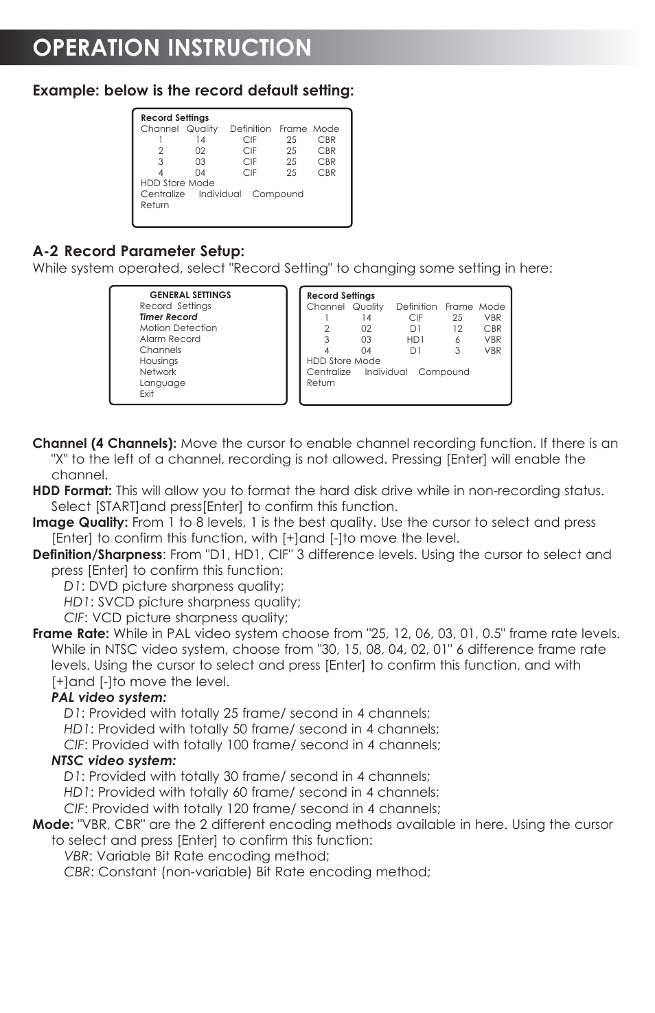 Operation instruction | SVAT Electronics CVDVR900 User Manual | Page 11 / 24