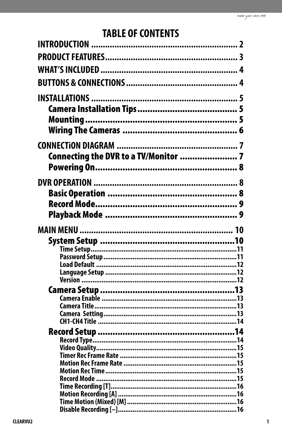 SVAT Electronics CLEARVU2 User Manual | Page 4 / 32