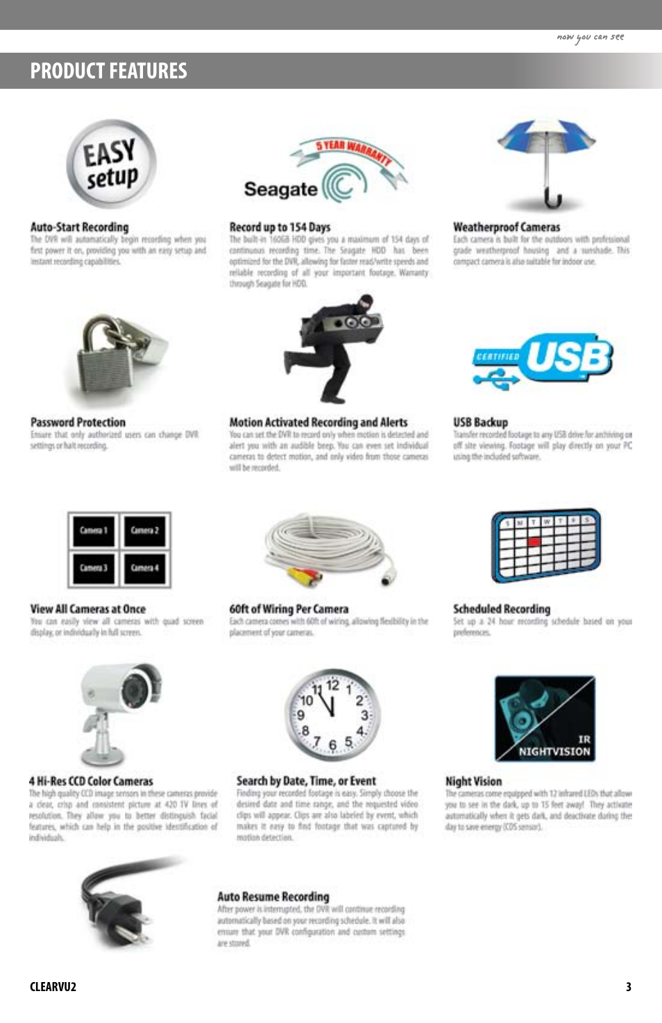 Product features | SVAT Electronics CLEARVU2 User Manual | Page 6 / 32