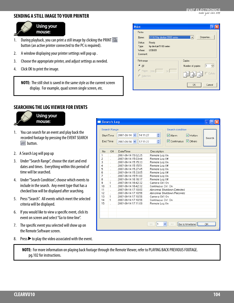 Now you can see | SVAT Electronics CLEARVU10 User Manual | Page 104 / 120