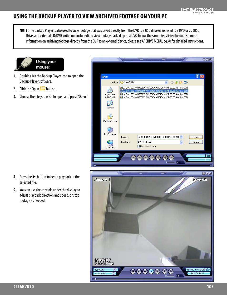 Now you can see | SVAT Electronics CLEARVU10 User Manual | Page 105 / 120