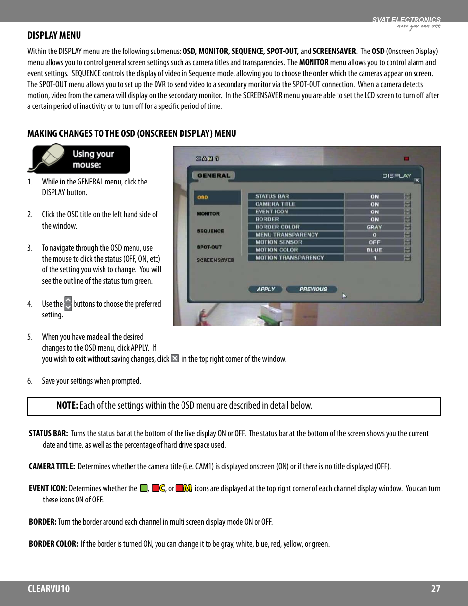 Now you can see | SVAT Electronics CLEARVU10 User Manual | Page 27 / 120