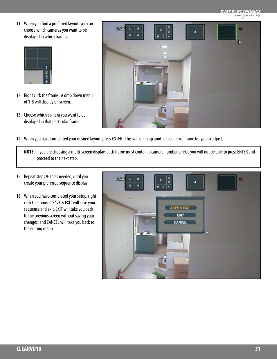 Now you can see | SVAT Electronics CLEARVU10 User Manual | Page 31 / 120