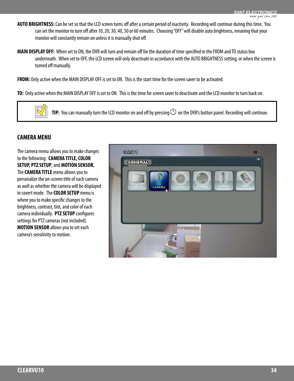 Now you can see | SVAT Electronics CLEARVU10 User Manual | Page 34 / 120