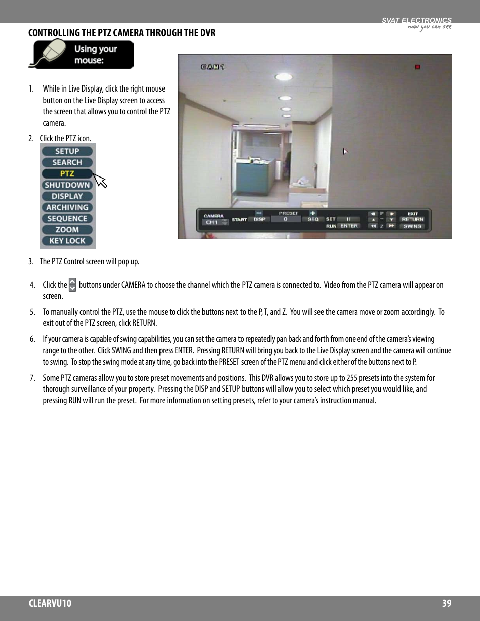 Now you can see | SVAT Electronics CLEARVU10 User Manual | Page 39 / 120