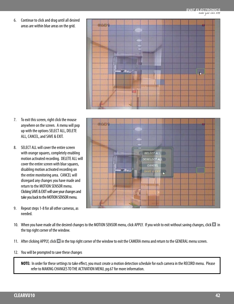 Now you can see | SVAT Electronics CLEARVU10 User Manual | Page 42 / 120