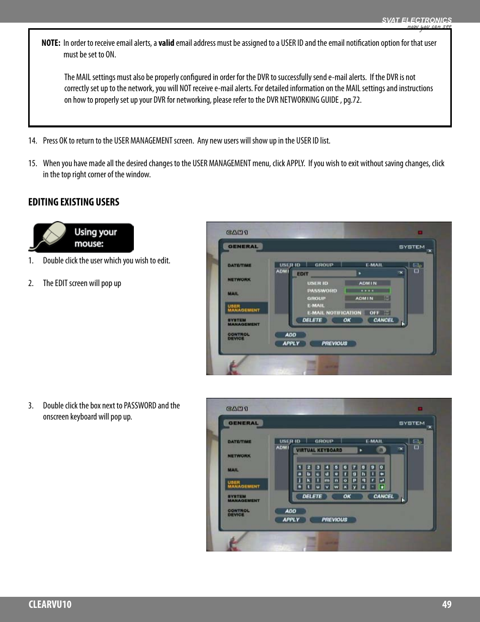 Now you can see | SVAT Electronics CLEARVU10 User Manual | Page 49 / 120